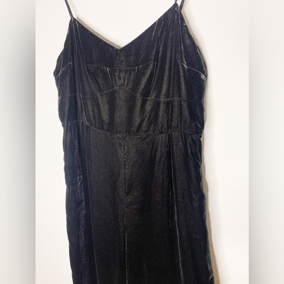 New J. Crew Cropped Wide Leg Jumpsuit in Black Velvet Size 14 $128 - Picture 6 of 10